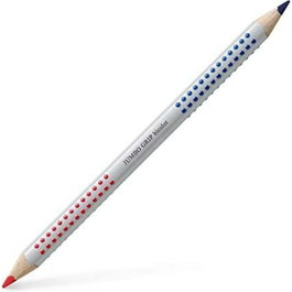 Faber Castell Lápiz Jumbo Grip Doble Punta Bicolor Rojo y Azul (Set de 12)
