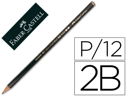 Faber Castell Lápiz de Grafito Ecolápiz 9000-2B (Set de 12)