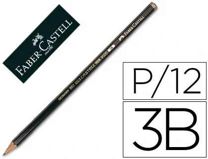 Faber Castell Lápices de Grafito Ecolápiz 9000-3B (Set de 12)
