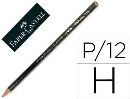 Faber Castell Lápiz de Grafito 9000 H (Set de 12)