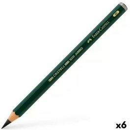 Faber Castell Lápiz Jumbo 9000 8B Negro (Set de 6)