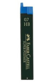 FABER-CASTELL Minas Super-Polymer 0,7 mm HB, 12 tubos