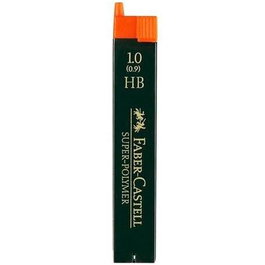 Faber Castell Minas Super-Polymer Grafito 0.9 mm HB - Estuche con 12 Unidades (Set de 12)
