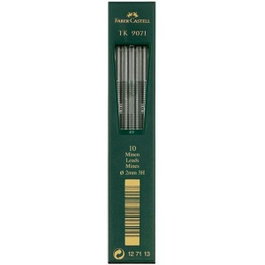 Faber Castell Minas TK 9071 2mm 3H Negro Intenso (Set de 5 estuches)