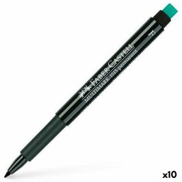 Faber Castell Multimark Rotulador Permanente Multifuncional con Goma Integrada Negro (Set de 10)