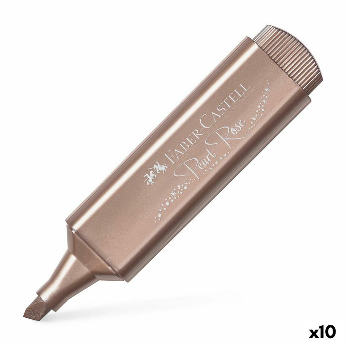 Faber Castell Textliner 46 Metálico Oro Rosa (Set de 10)