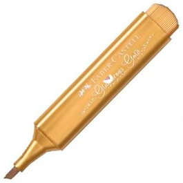 Faber Castell Textliner 46 Marcador de Tinta Metálico Dorado Oro - Estuche de 10 Unidades (Set de 10)