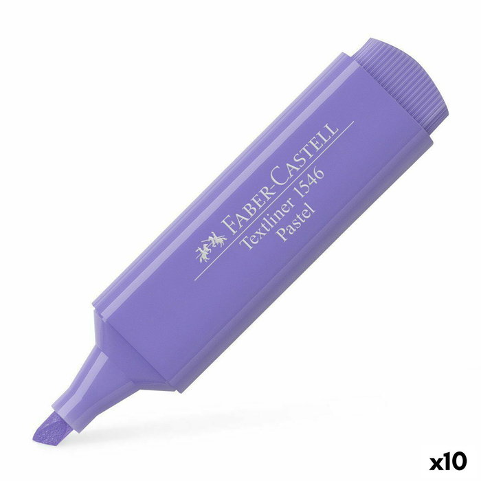 Faber-Castell Textliner 46 Marcador Fluorescente Lila, Pack de 10