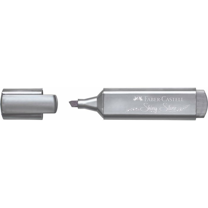 Faber Castell Textliner 46 Plata Metálico (Set de 10)