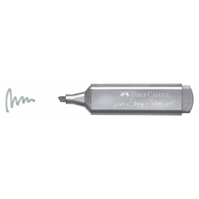 Faber Castell Textliner 46 Plata Metálico (Set de 10)