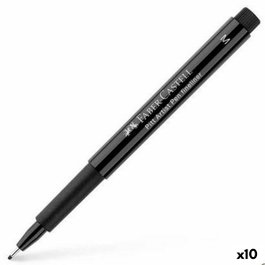 Faber Castell Pitt Artist Pen Fineliner M 0.7mm Negro (Set de 10)