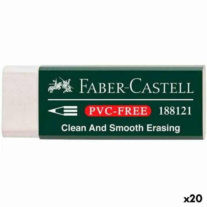 Faber Castell Goma de Borrar 7081 N Blanco (Set de 20)