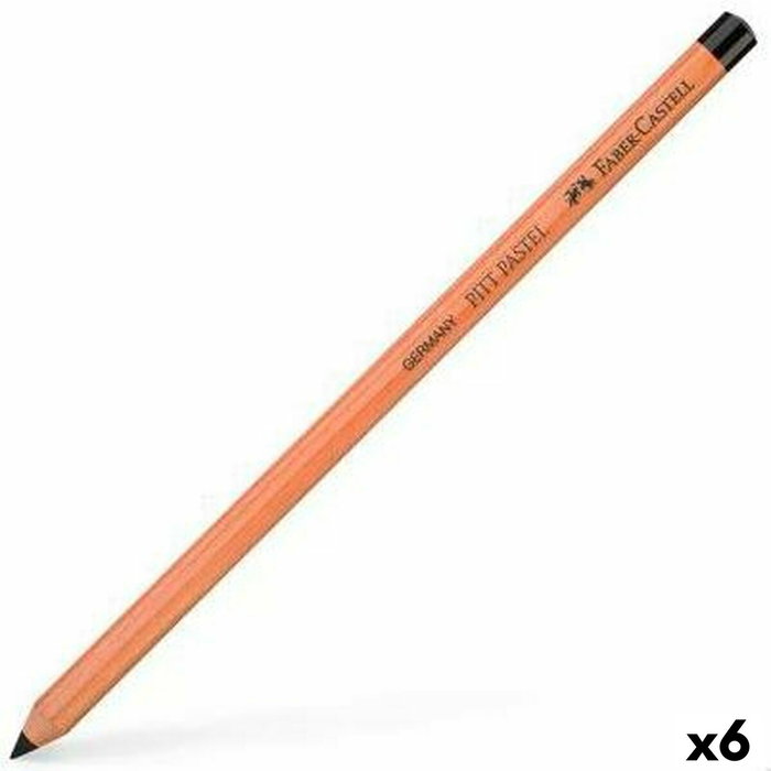 Faber Castell Lápiz de Color Pitt Pastel Negro (Set de 6)