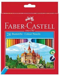 Faber Castell Classic Lápices de Colores - Estuche con 24 Colores Surtidos (Set de 5 Estuches) (Set de 5)