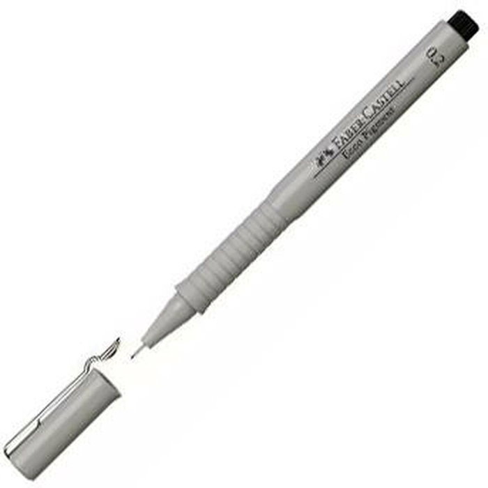 Faber Castell Rotulador Calibrado Ecco Pigment 0,2 mm Negro. Tinta pigmentada, resistente a la luz y al paso del tiempo. Set de 10. (Set de 10)