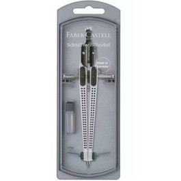 Faber Castell Compás Articulado de Ajuste Rápido Grip Plateado (Set de 5)