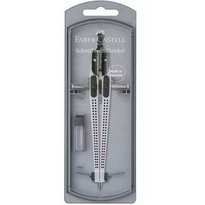 Faber Castell Compás Articulado de Ajuste Rápido Grip Plateado (Set de 5) Faber Castell Compás Articulado de Ajuste Rápido Grip Plateado (Set de 5)