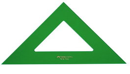 FABER-CASTELL Escuadra técnica sin graduar 37 cm verde