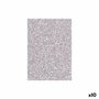 Fama Goma EVA Glitter Plata 50x70cm 2mm Pack de 10