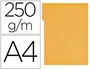 GIO Subcarpeta de cartulina A4 con pestaña derecha, 250 g/m², color amarillo, Certificado Blue Angel