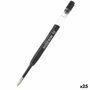 Inoxcrom Recambio de Bolígrafo Cuerpo Transparente 1,0 mm Negro (Set de 25)