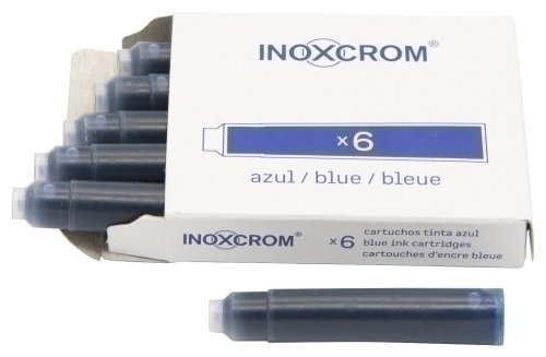 Inoxcrom Cartucho Tinta Estilográfica Azul Real Caja 6 Unidades Inoxcrom Cartucho Tinta Estilográfica Azul Real Caja 6 Unidades