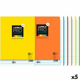 Lamela Recambio PRO 100H A4 90gr Cuadrovía 3mm 5 Bandas Color 4 Taladros Offset Blanco (Set de 5)