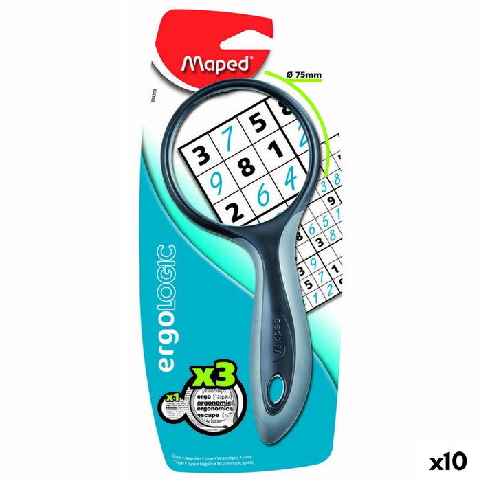 MAPED Lupa Ergologic 75 mm con aumento x3