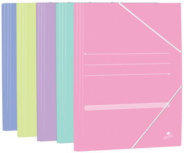 Mariola Carpeta con Gomas 3 Solapas Folio Cartón Mate 500 gr Surtido Pastel (Set de 20) (Set de 20)