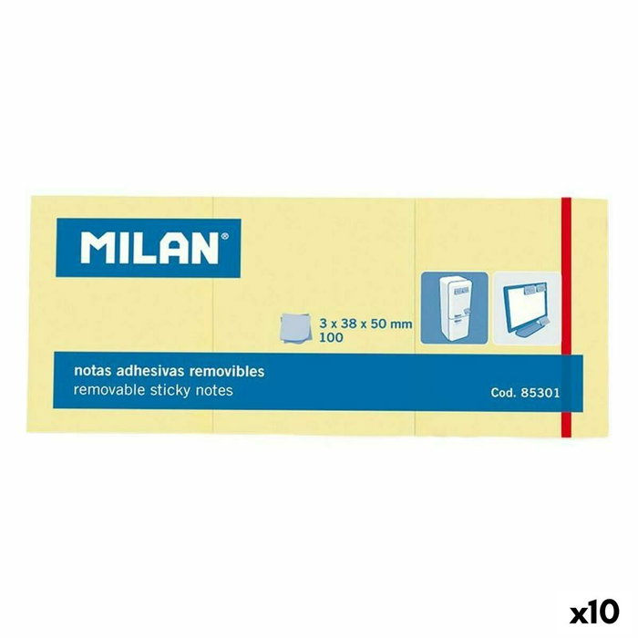 MILAN Notas Adhesivas 38 x 50 mm, Set de 10
