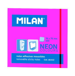 Notas Adhesivas Milan 100H 76X76 Neon Rosa (Set de 10)