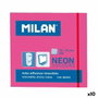 Milan Bloc de Notas Autoadhesivas 100 Hojas 76x76mm Rosa Neón (Pack de 10)