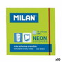 Milan Bloc de Notas Adhesivas Verde Neón, 100 Hojas
