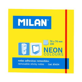 Notas Adhesivas Milan 100H 76X76 Neon Amarillo (Set de 10)