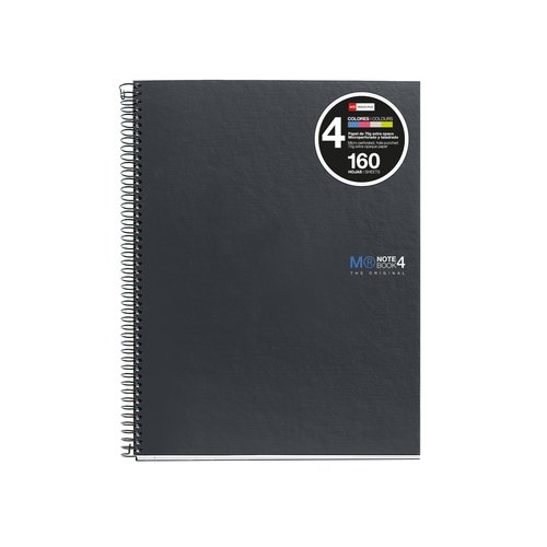 Miquelrius Cuaderno Espiral A5+ 160 Hojas Cuadrícula 5x5mm Grafito Miquelrius Cuaderno Espiral A5+ 160 Hojas Cuadrícula 5x5mm Grafito