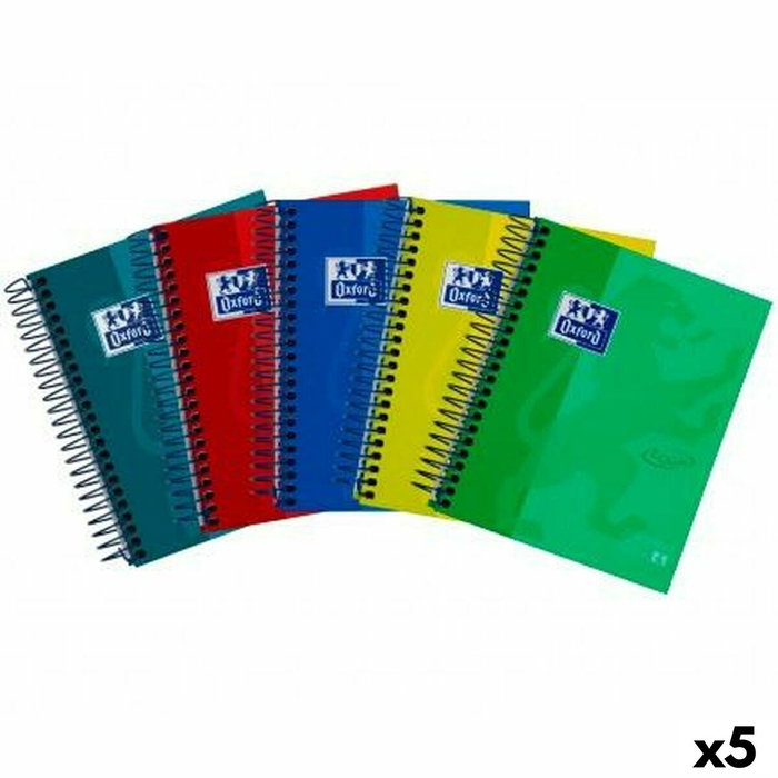 OXFORD Bloc School EU.Book 4 Touch Micro A6 120h Cuadriculado 5x5 Surtido (Set de 5)