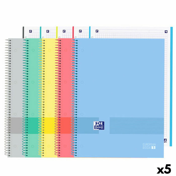 Oxford Bloc School EU.Book 5 A4+ 120h Cuadriculado 5x5 Set de 5