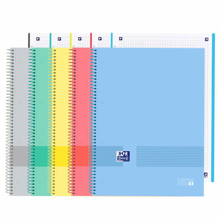Oxford Bloc School EU.Book 5 A4+ 120h Cuadriculado 5x5 Set de 5