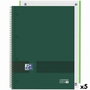 OXFORD Bloc School EU.Book 1 A4+ Cuadriculado 5x5 Verde Militar (Set de 5)