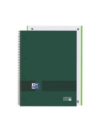 Bloc Oxford School Eu.Book 1 Oxford&You Micro.Tapa Extra A4+ 80H Cuadric.5X5 90G Verde Militar (Set de 5)
