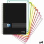 OXFORD Bloc Black N´Colors EU.Book 8 Micro Tapa PP A5+ 160h Cuadriculado 5x5 90g Negro (Set de 4)