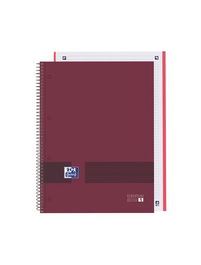 Bloc Oxford School Eu.Book 1 Oxford&You Micro.Tapa Extra A4+ 80H Cuadric.5X5 90G Burdeos (Set de 5)