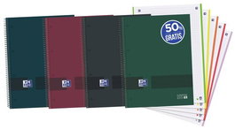 Bloc Oxford School Eu.Book 5 Oxford&You Micro.Tapa Extra A4+ 120H Cuadric.5X5 90G Surtido Neutros (4 Col.) (Set de 5)