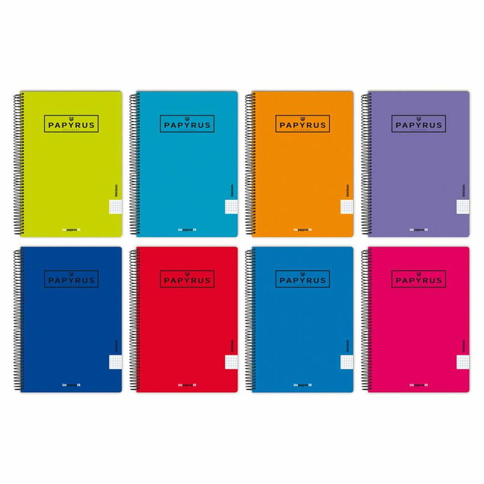 Papyrus Set de 5 Cuadernos Uniclass Cuarto Colores Surtidos