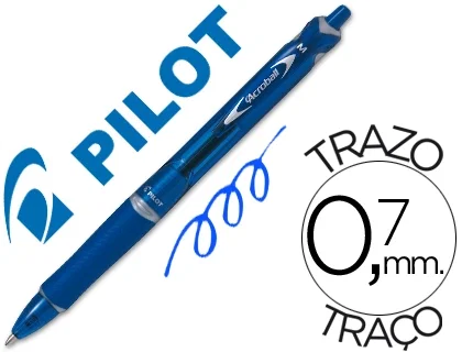 Pilot Acroball Bolígrafo Retráctil Azul con Tinta de Aceite