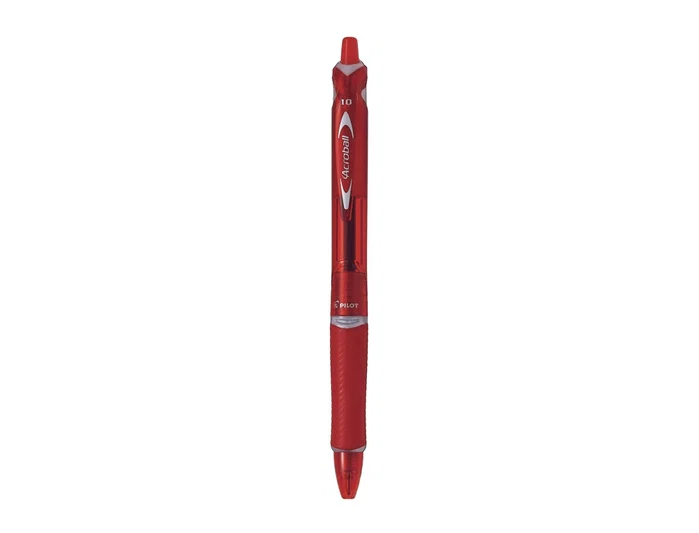 Pilot Bolígrafo Acroball Retráctil Rojo (Set de 10)