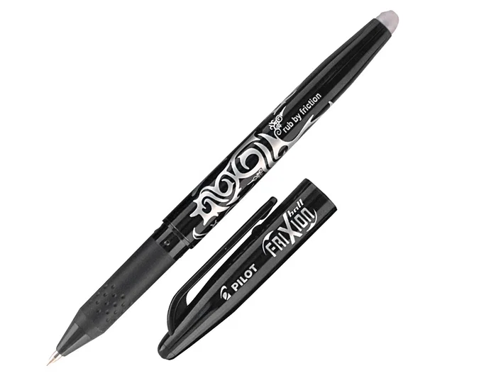 Pilot Bolígrafo Frixion Tinta Borrable Negro 0,7 mm (Set de 12)