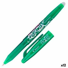 Pilot Bolígrafo Frixion Tinta Borrable Verde 0,7 mm (Set de 12)