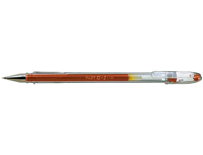 Pilot Bolígrafo G-1 Rojo Tinta Gel Punta Fina 0.3mm Cuerpo Transparente