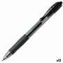 Pilot Bolígrafo de Tinta Gel G-2 Negro Retráctil (Set de 12)